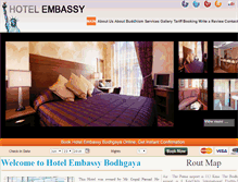 Tablet Screenshot of hotelembassybodhgaya.com